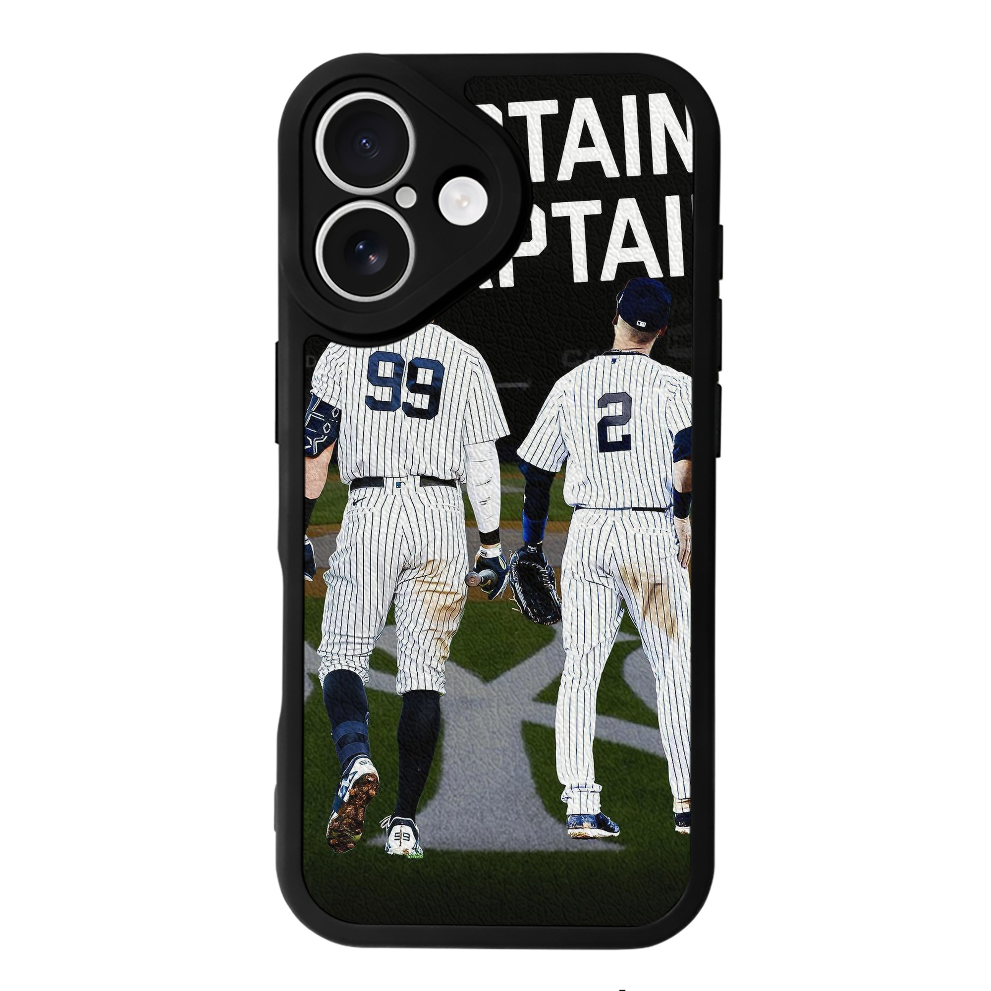 Aaron Judge Yankees Captain IPhone 16 Silicone Leather Case – UV Print, Lambskin Texture – Perfect Fit, Wireless Charging Compatible, Scratch Resistant, Precise Cutouts – Stylish Protection For IPhone 16
